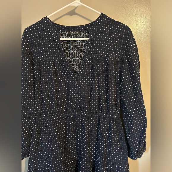 Madewell Print Tiered Midi Dress size large - Picture 2 of 4